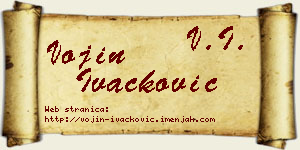Vojin Ivačković vizit kartica